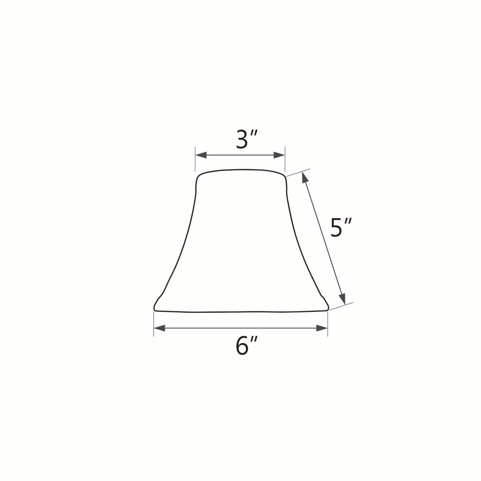 30010-9 Small Bell  Chandelier Clip On Lamp Shade Butter Creme 3"x6"x5"