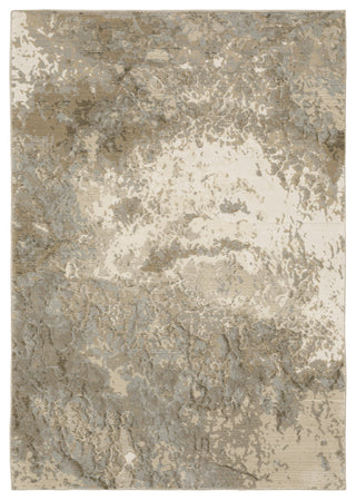 Elements Abstract Desert Beige/Grey Area Rug, 2'6"x12'