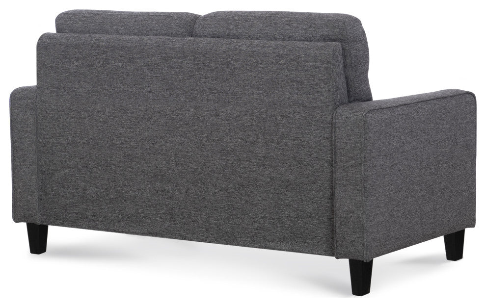 Asher Channeled Loveseat, Gray