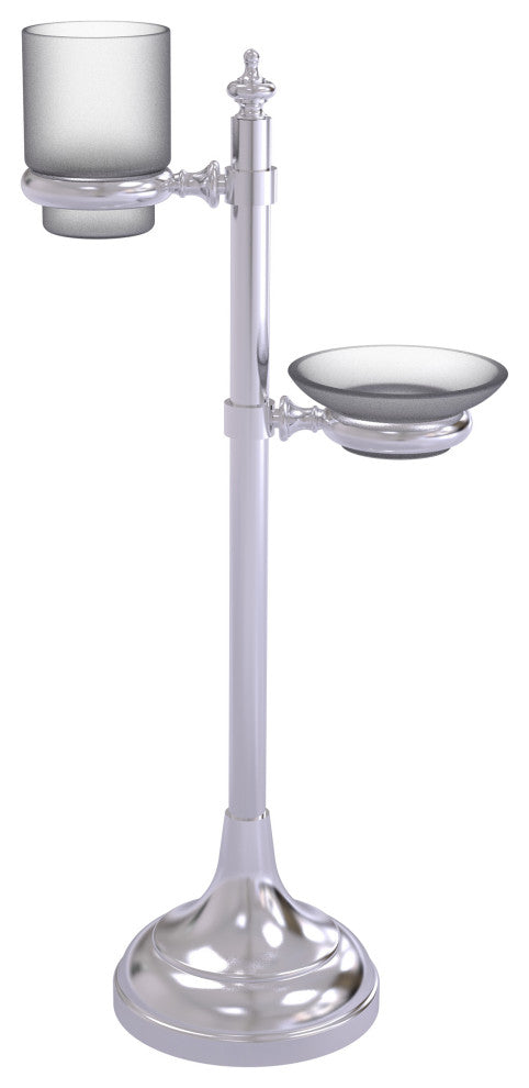 Vanity Top Multi-Accessory Ring Stand, Satin Chrome