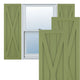 15"W True Fit PVC Single X-Board Farmhouse, Moss Green, 63"H