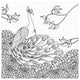 "Palace Peacock I Black and White" Digital Paper Print by Elyse DeNeige, 38"x38"