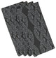 Dotted Decor 19" Black Stripe Print Napkin, Set of 4