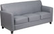 HERCULES Diplomat Series Gray Leather Sofa