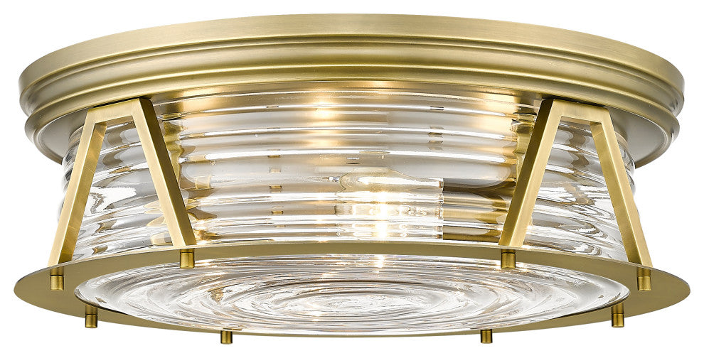 Zlite 491F4-RB 4-Light Flush Mount, Clear