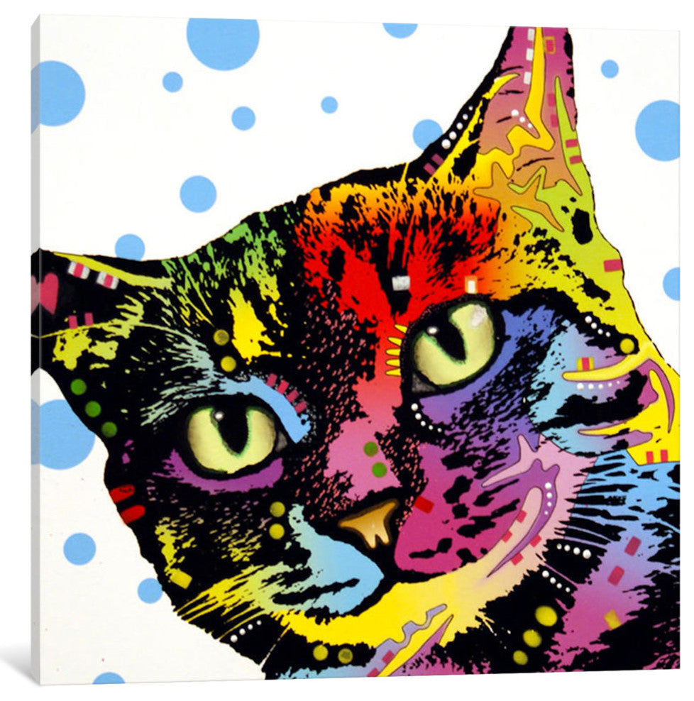 "The Pop Cat" by Dean Russo, Canvas Print, 12"x12"