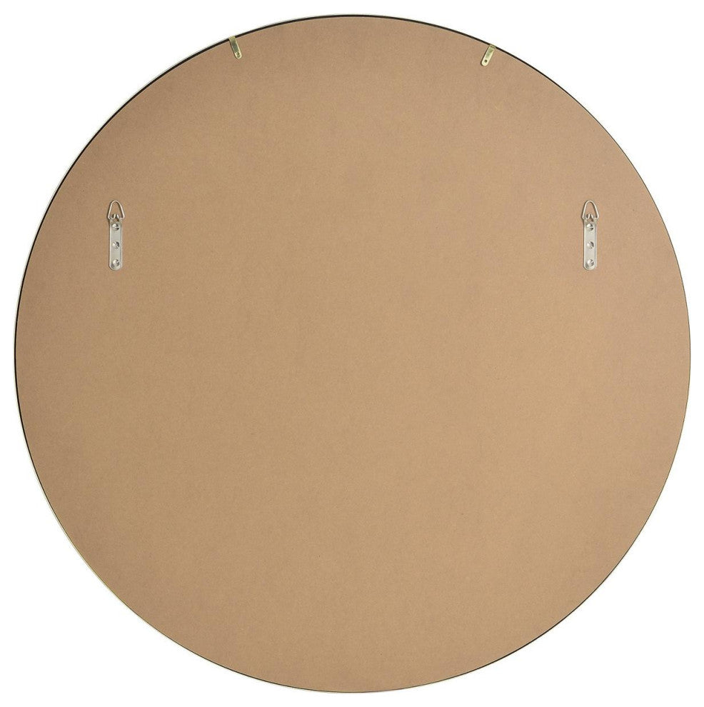 Parga Wall Mirror, Clear and Satin Brass
