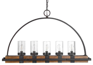 Atwood 5 Light Rustic Linear Chandelier
