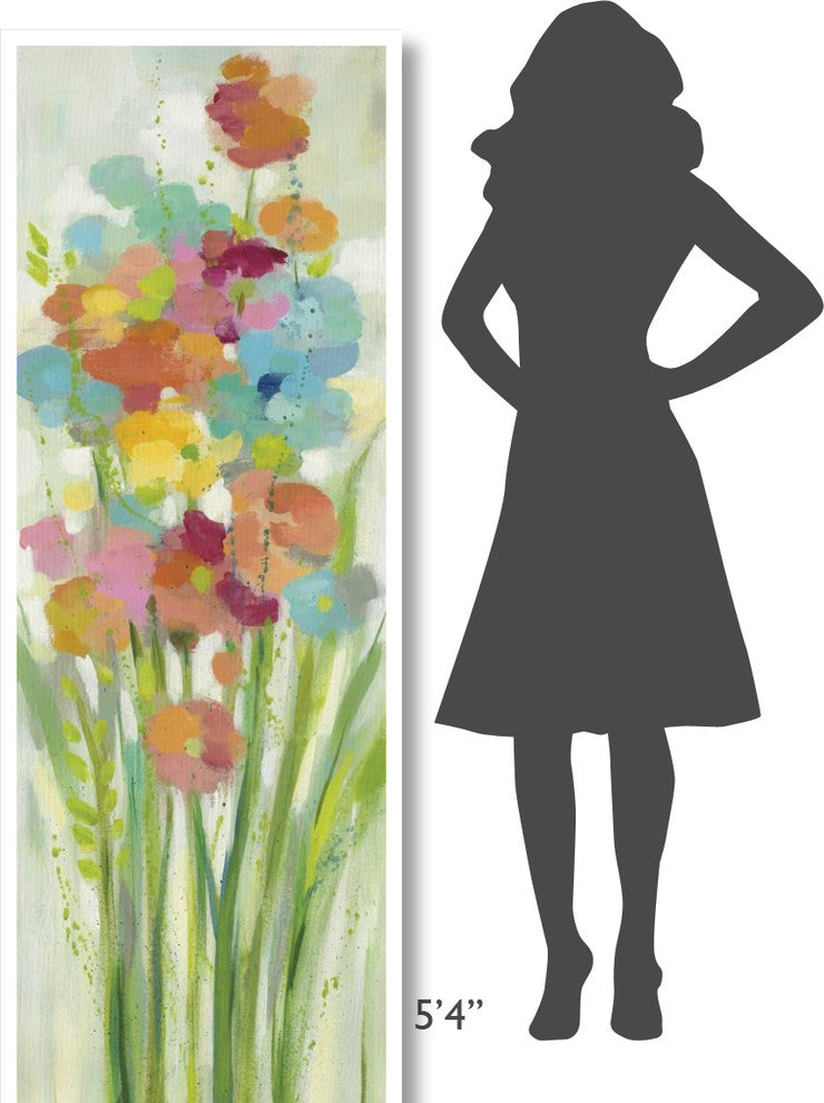 "Long Stem Bouquet II" Digital Paper Print by Silvia Vassileva, 26"x74"