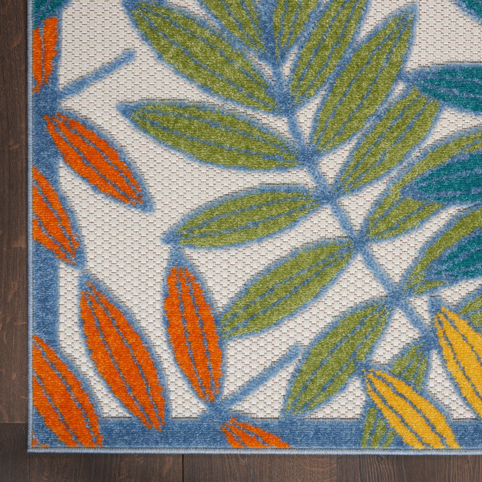 Nourison Aloha 7' x 10' Ivory/Multi Tropical Area Rug