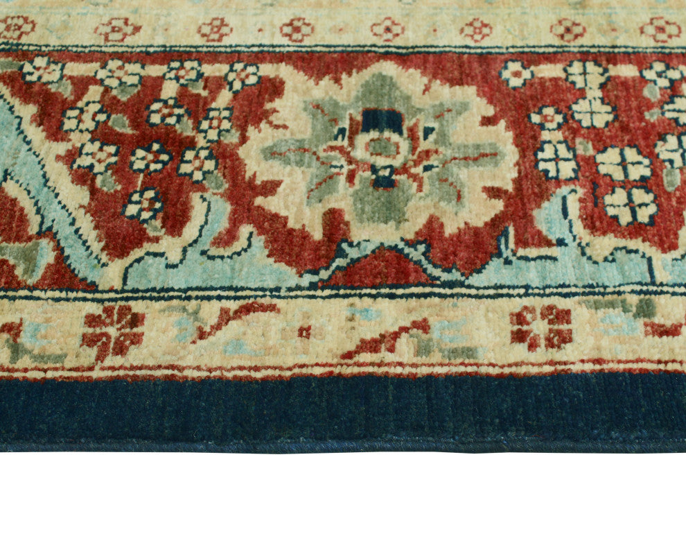 Fine Chobi Dubraska Navy/Red-Rust Rug, 8'10x11'10