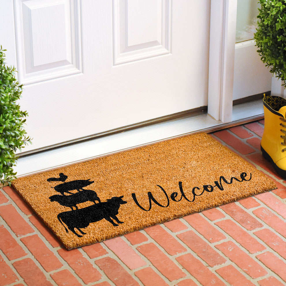 Calloway Mills Farmhouse animals Doormat, 24x48