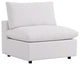 Commix Overstuffed Outdoor Patio Armless Chair White -4902