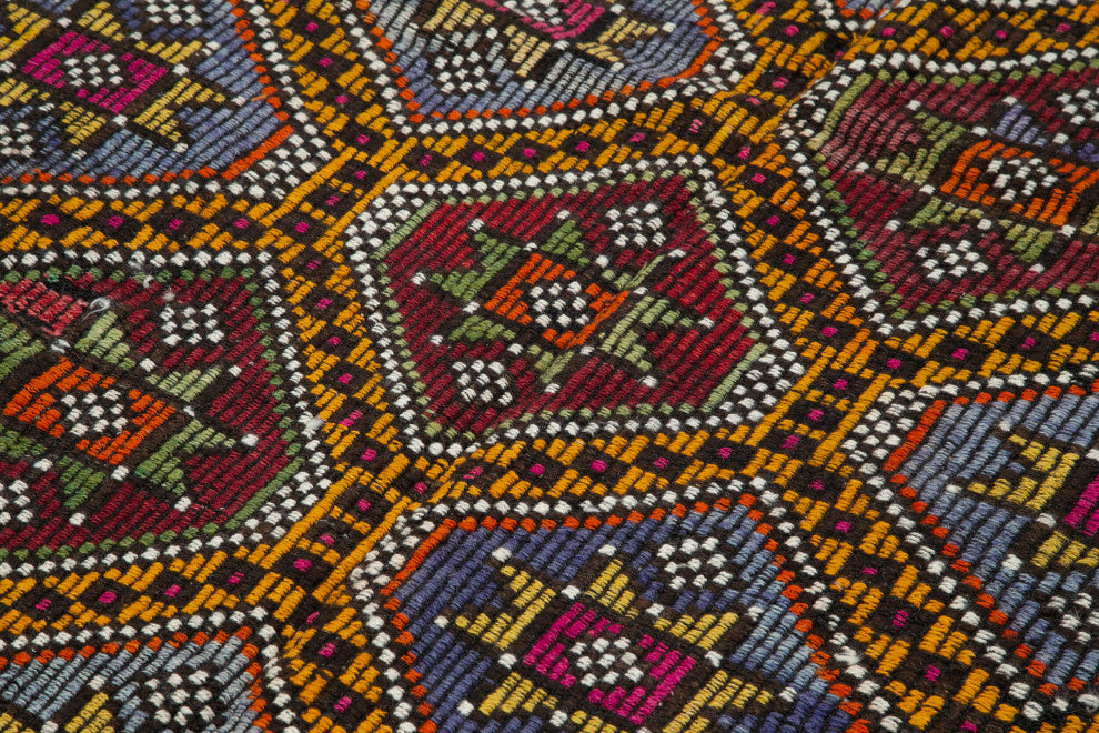 Rug N Carpet - Handwoven Anatolian 5' 7'' x 8' 11'' Tribal Wool Kilim Rug