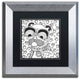 Hello Angel ''Cool Pooch'' Art, Silver Frame, Black Mat, 11x11