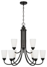 Seville 9-Light Chandelier, Midnight Black