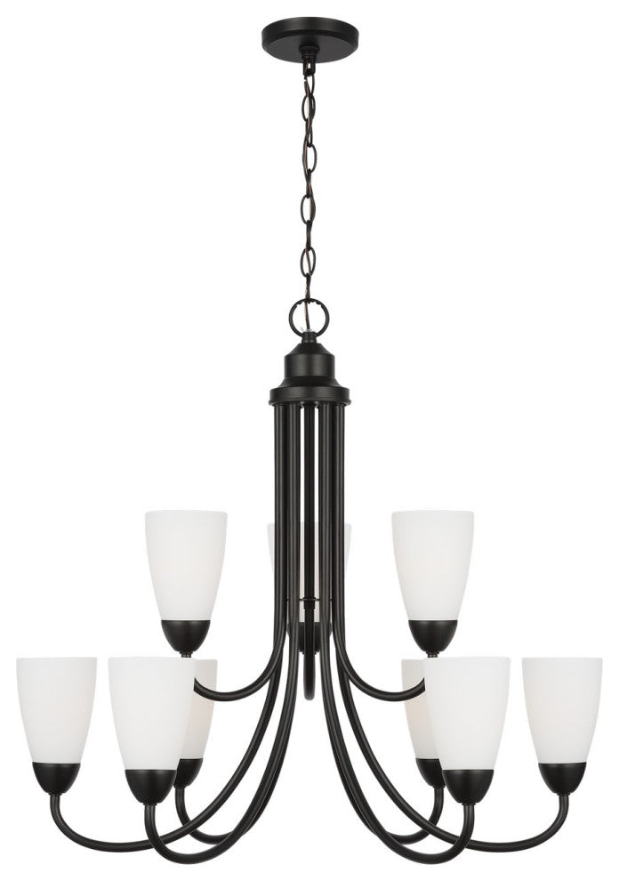 Seville 9-Light Chandelier, Midnight Black
