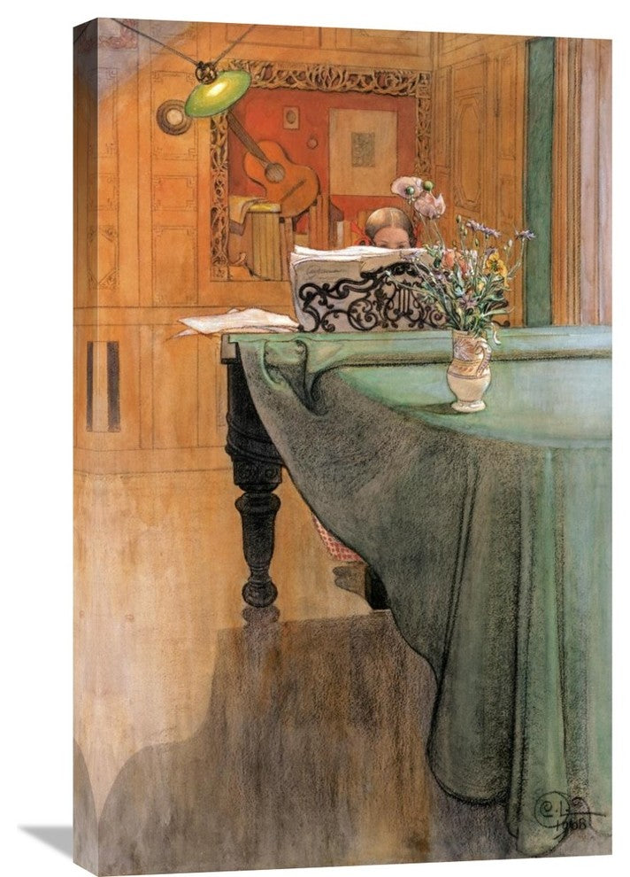 "Young Girl at a Grand Piano" Artwork