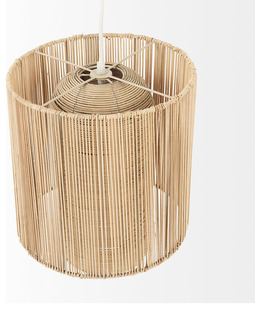 Aviario Natural Cane Cylindrical Pendant Light