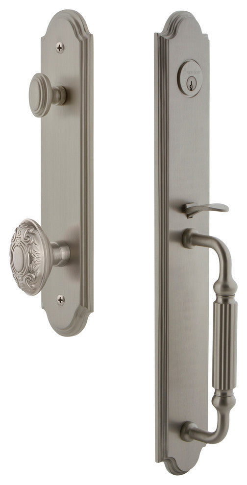 Arc 1-Piece Dummy Handleset, F Grip and Grande Victorian Knob, 848631