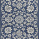 3' X 5' Blue and Ivory Area Rug