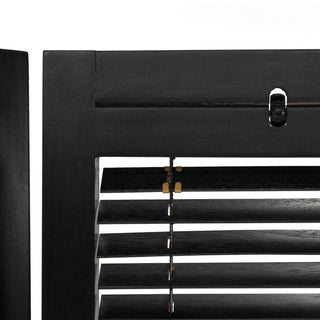 6' Tall Adjustable Shutter Room, Black, 6 Panel