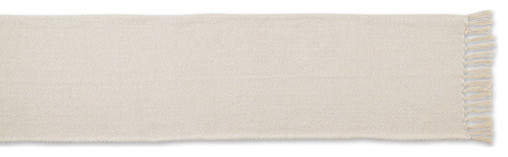 Off-White Chevron Handloom Table Runner 15x72