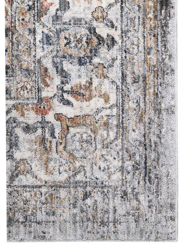 Vermont Glidel Runner, Gray, 2'7" x 8', Bordered