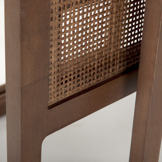 Grier Medium Brown Solid Wood & Cane Nesting Accent Tables (Set of 2)