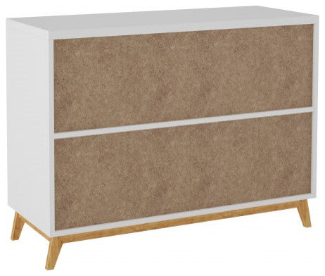 Modern White And Natural Two Door Buffet