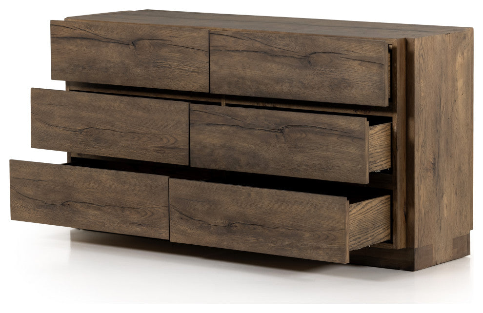 Perrin 6 Drawer Dresser, Rustic Fawn
