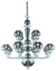 Elegant Lighting Prescott Collection Chandelier, Silver Shade