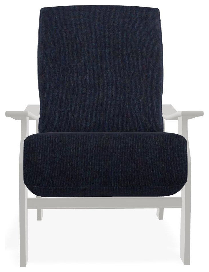 St. Catherine Deep Seat Outdoor Armchair, Indigo/Snow
