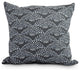 Fan Dance 18" Black Geometric Print Decorative Throw Pillow