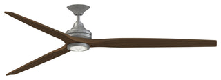 Fanimation Spitfire 84" Fan/LED Light, Galvanized, Whiskey Wood