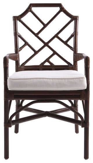 Kara Rattan Dining Side Chair, Paloma Brown, Single