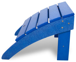 Polywood South Beach Adirondack Ottoman, Pacific Blue