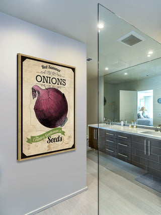 "Seed Packet Onion" Painting Print on Canvas
