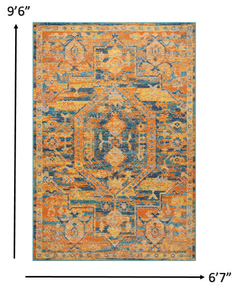 7' X 10' Sunset Power Loom Area Rug