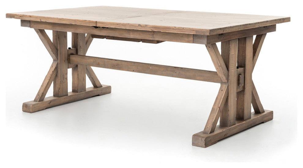 Four Hands Tuscanspring Extension Dining Table, Sundried Wheat, 72"-96"