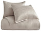 Satin Channel Quilt Set, 3 Piece, Taupe, King