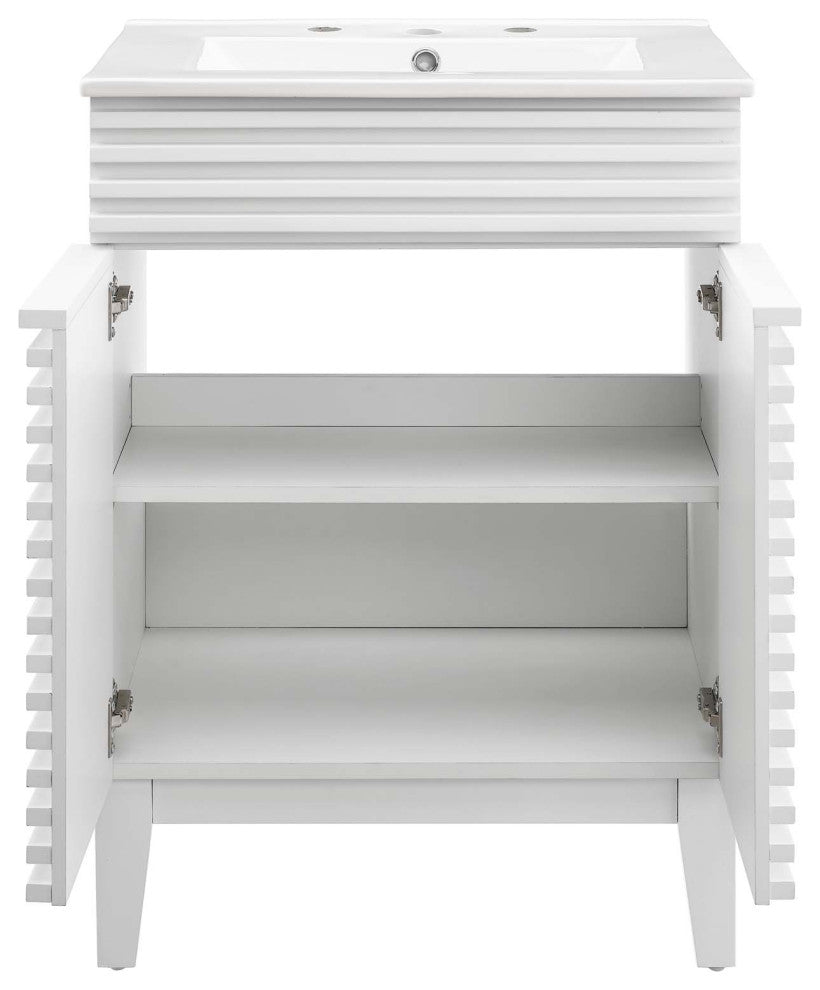 Render Bathroom Vanity, White White