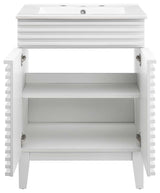 Render Bathroom Vanity, White White