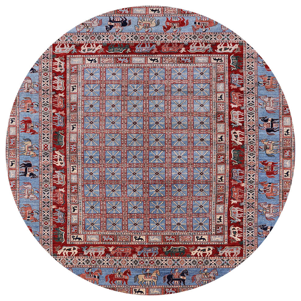 Ahgly Company Indoor Round Mid-Century Modern Area Rugs, 8' Round