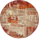 Unique Loom Multicolored Autumn Cinnamon 3'' 3 x 3'' 3 Round Rug
