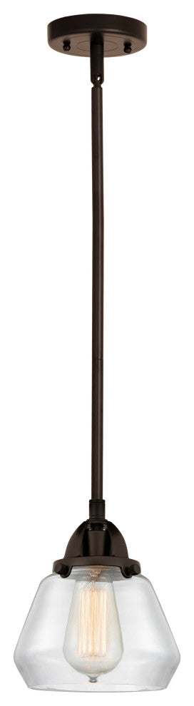 Fulton Mini Pendant, Oil Rubbed Bronze, Clear, Clear