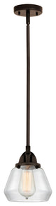 Fulton Mini Pendant, Oil Rubbed Bronze, Clear, Clear