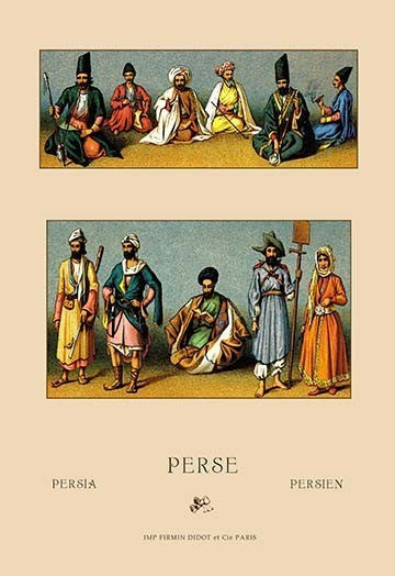 Traditional Dress of Persia #3 - Gallery Wrapped Canvas Art 28" x 42"