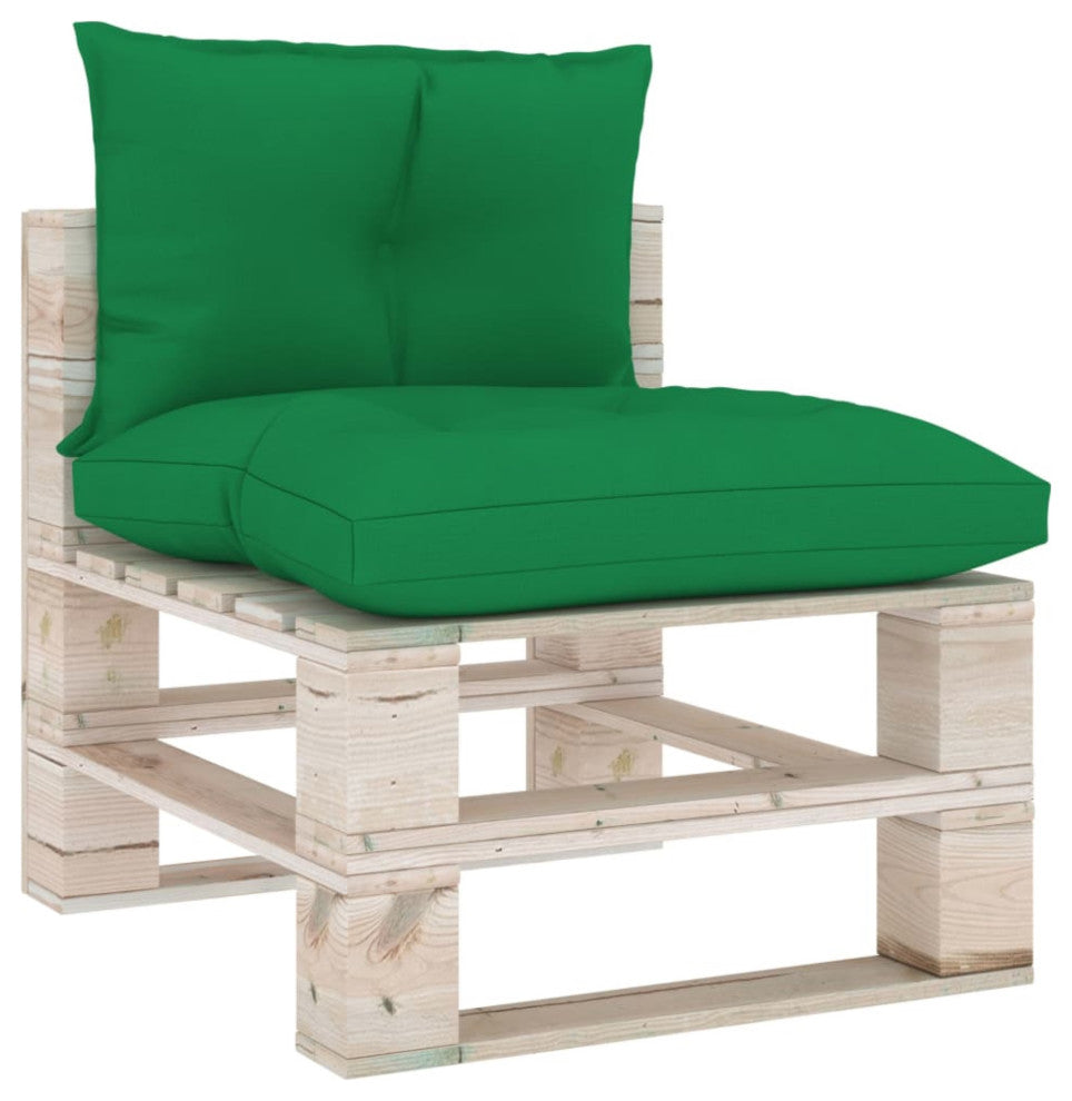 Vidaxl Pallet Sofa Cushions 2-Piece Green Fabric