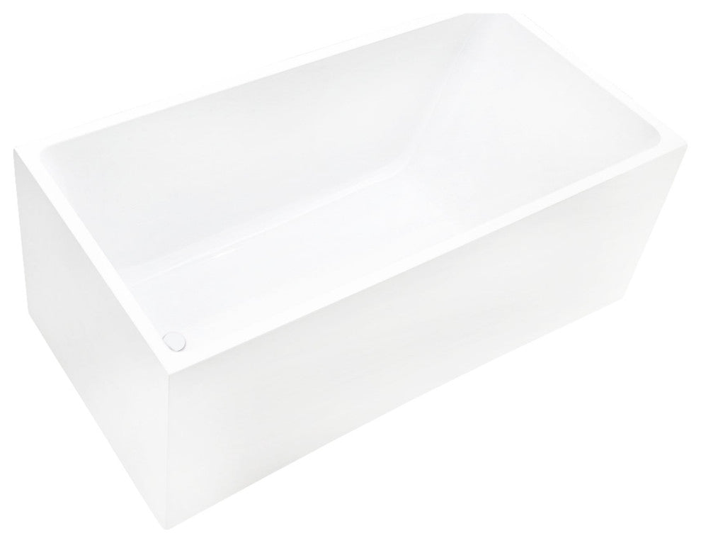 Vanity Art 55" Acrylic Freestanding Bathtub, Pure White